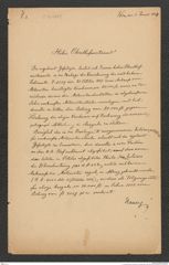 k.k. naturhistorisches Hofmuseum, Intendanzakten 1885-1896 (Hauer), Aktenzahl Z.3/1889, Seite 1